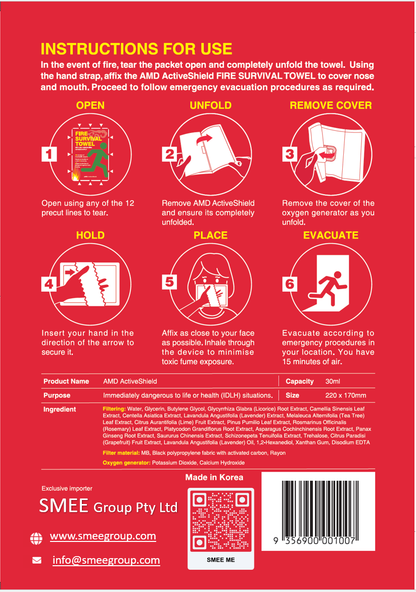 SMEE Life Saving Fire Survival Towel